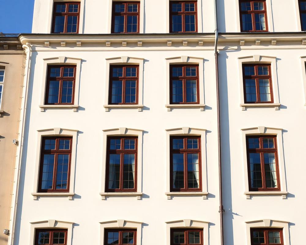 Renoveret københavnsk facade med friske farver